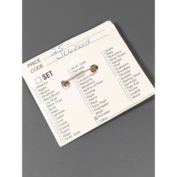 Vintage Karla Jordan Pink Blue Porcelain Beachy Coastal Shell Pin Brooch - Picture 6 of 8